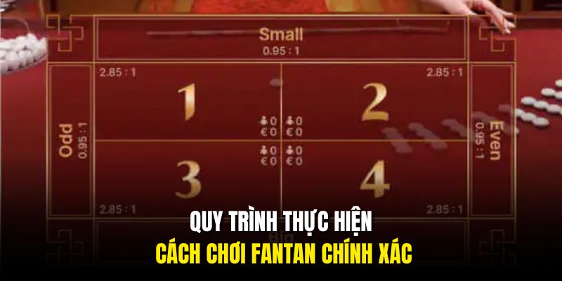 Quy trình thực hiện cách chơi Fantan chính xác